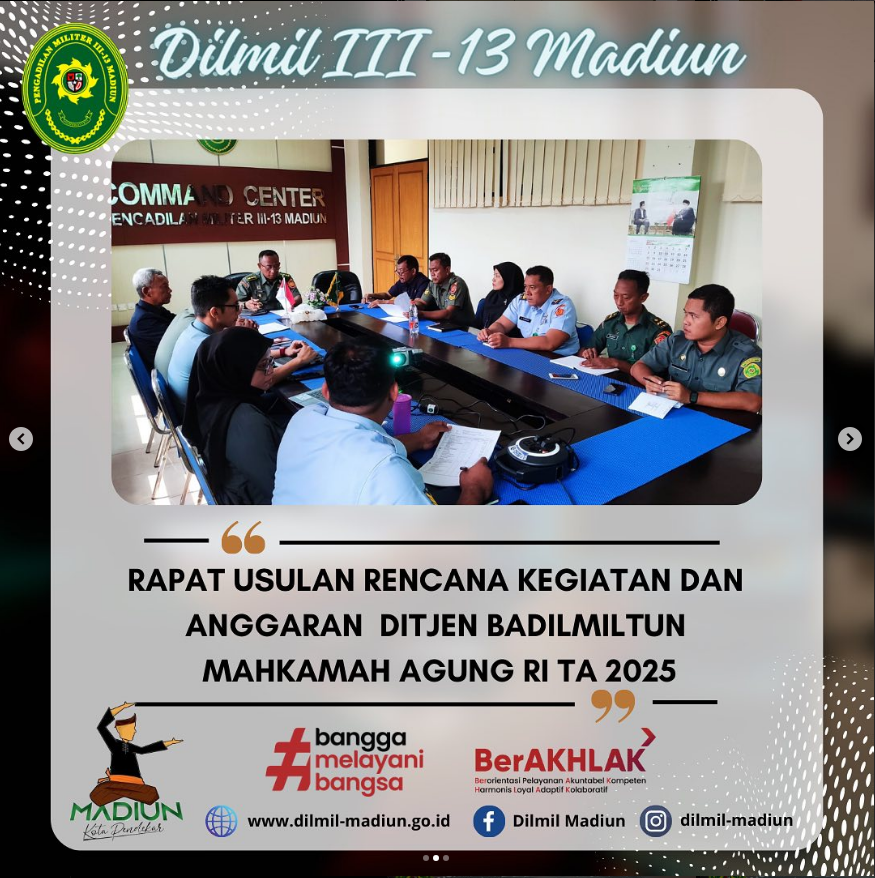 RAPAT USULAN RENCANA KEGIATAN DAN ANGGARAN DITJEN BADILMILTUN MA RI TA ...